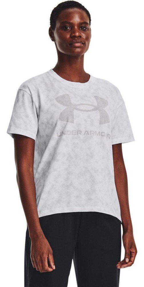 Under Armour® T-Shirt UA Heavyweight Kurzarm-Oberteil mit Logodruck White 100