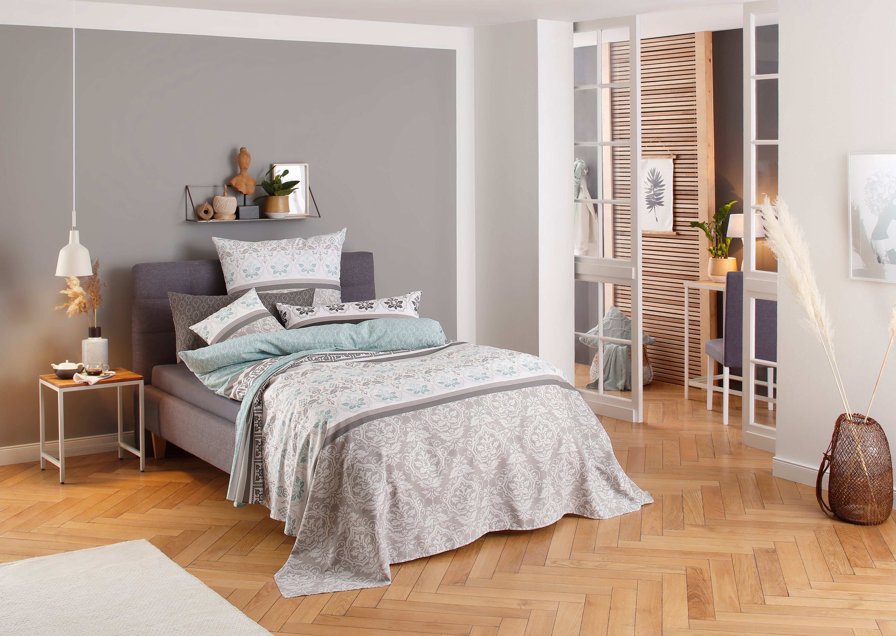 OTTO home Bettwäsche Cremona in Gr. 135x200, 155x220 cm u.a. Bettwäsche-Set mit Ornamenten, Linon, 2 teilig, romantische Bettwäsche in verschiedenen Qualitäten, – Bild 2 von 5