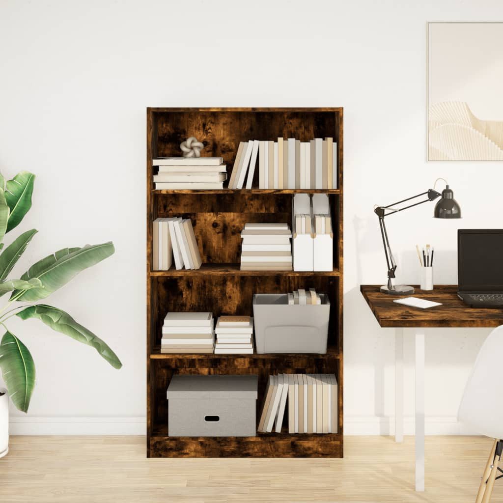 vidaXL Bücherregal Bücherregal Räuchereiche 80x24x143 cm günstig online kaufen