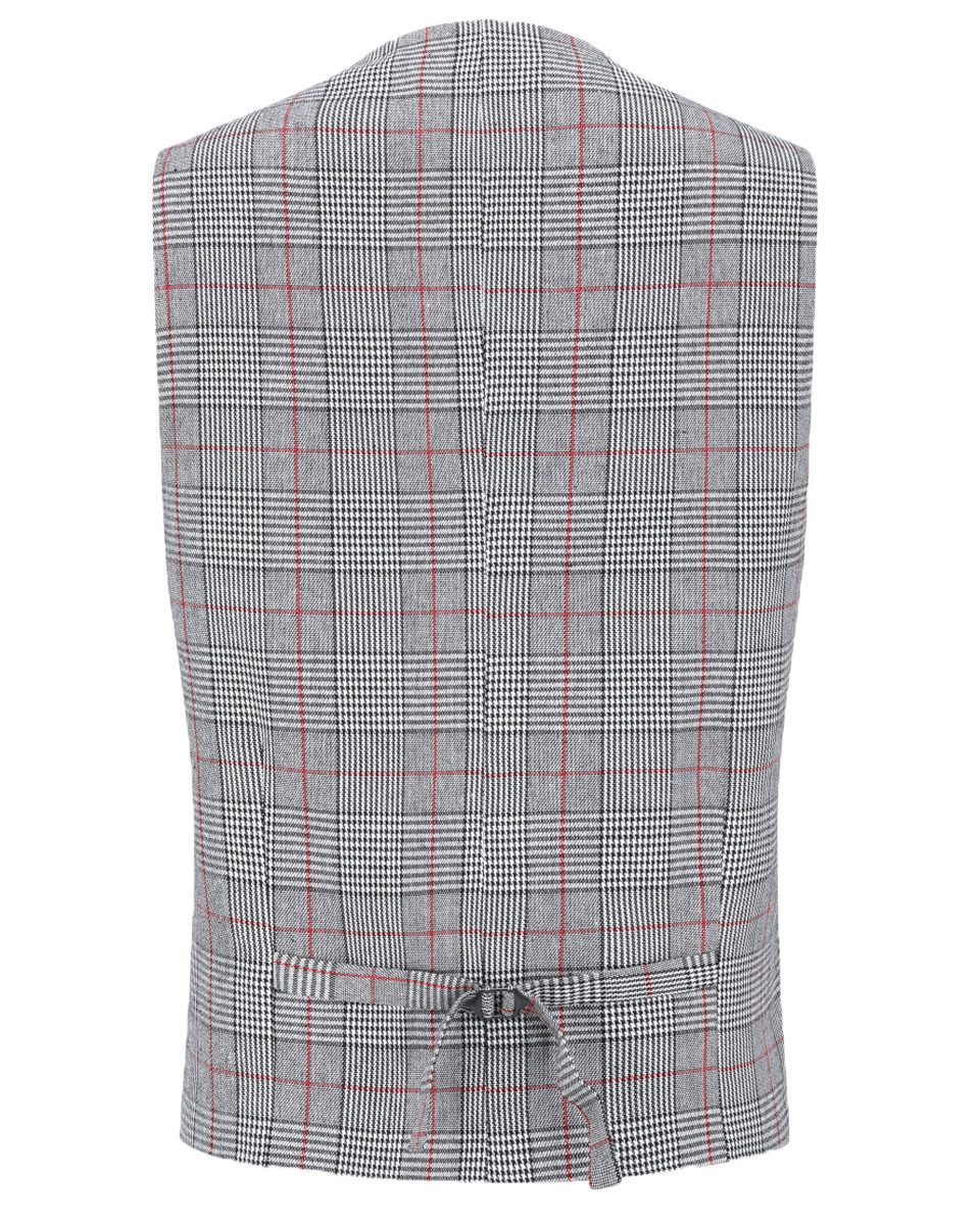 Allthemen Anzugweste mit Karomuster elegante Weste Karierte Hochzeitsweste