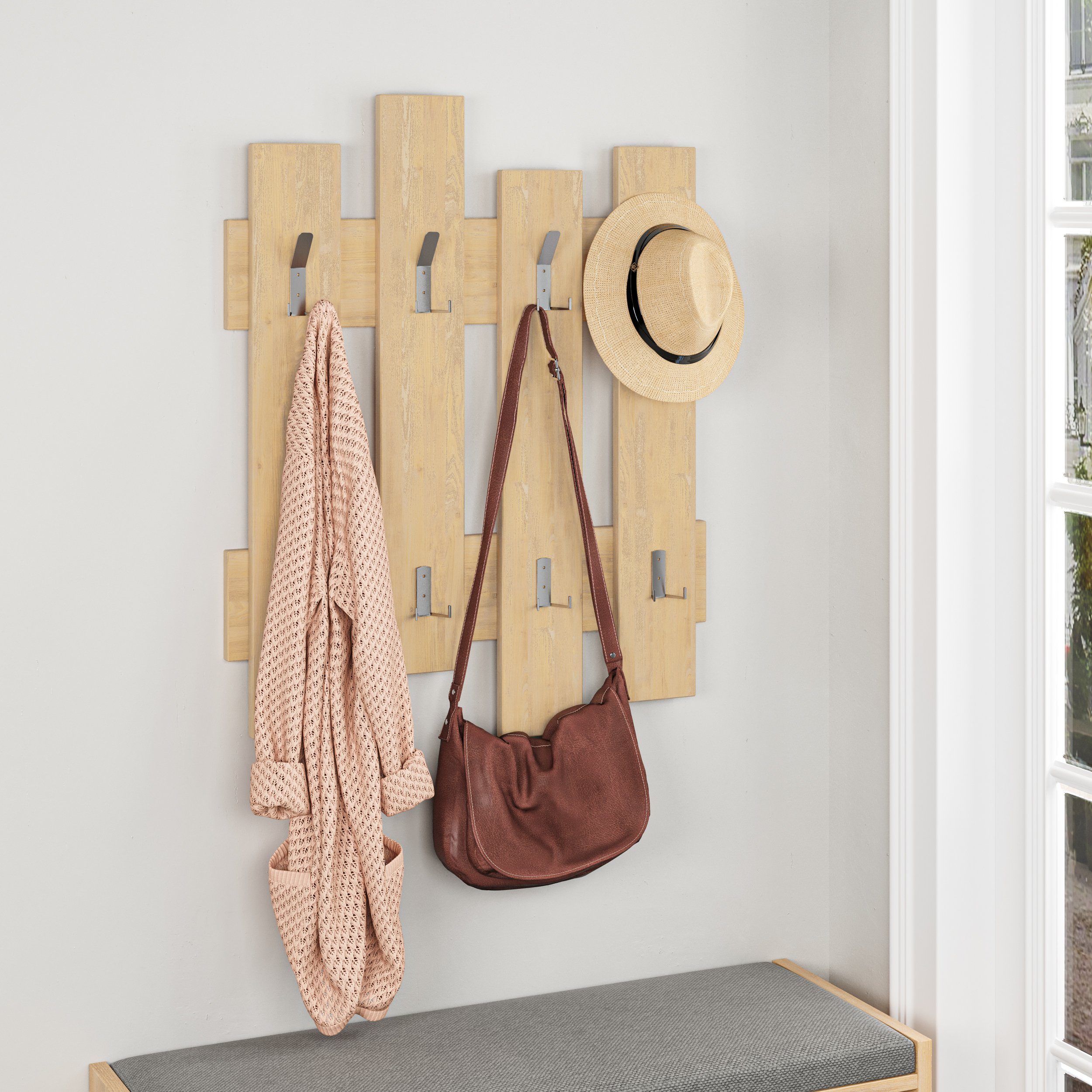 Decortie Wandgarderobe Wave, Aufhänger/ Hänger, 69 x 4 x 81 cm