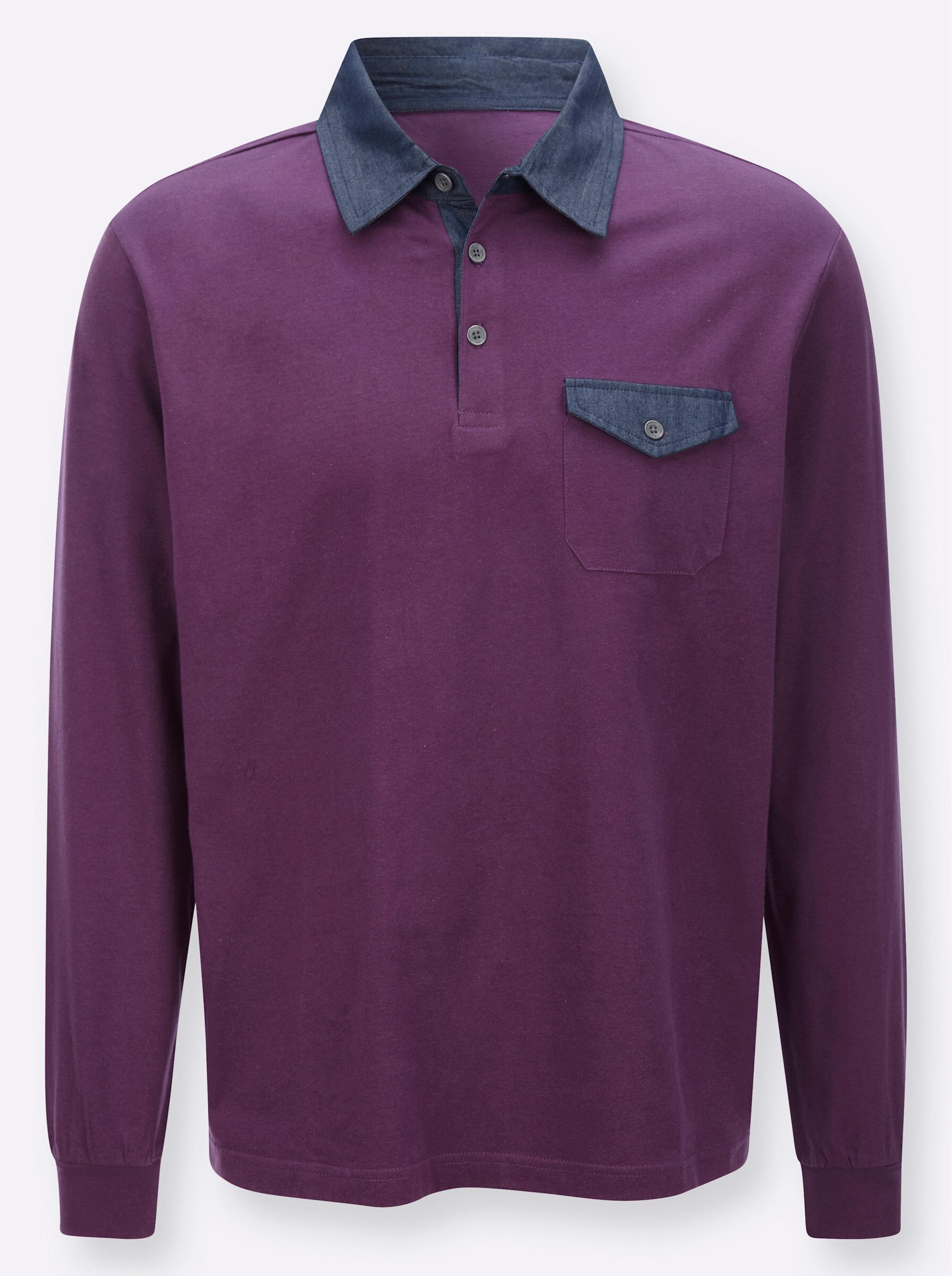 Sieh an! Langarm-Poloshirt Langarm