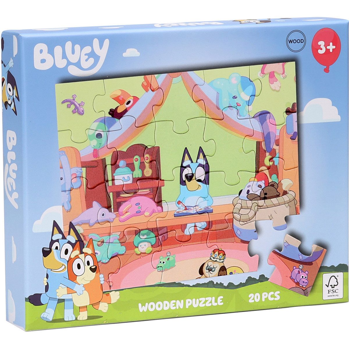 Bluey Puzzle Universal Unisex Kinder, 20 Puzzleteile