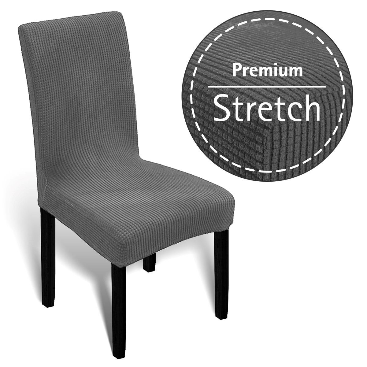 Melody Stuhlhusse Universal Stretch Stuhlbezug Stuhlüberzug elastisch Spannbezug, mit dezentem Muster, weich