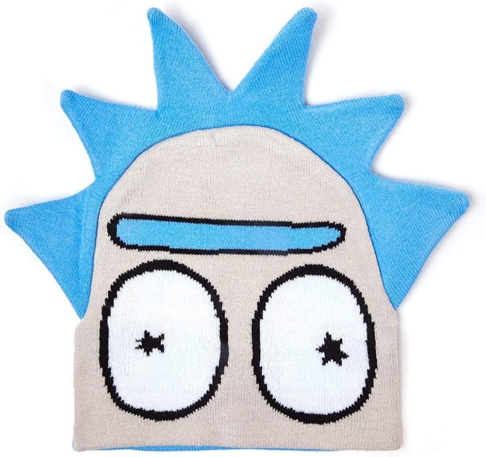 Rick and Morty Strickmütze Rick and Morty Beanie Rick - blau Jugendliche + Erwachsene Mütze | Strickmützen