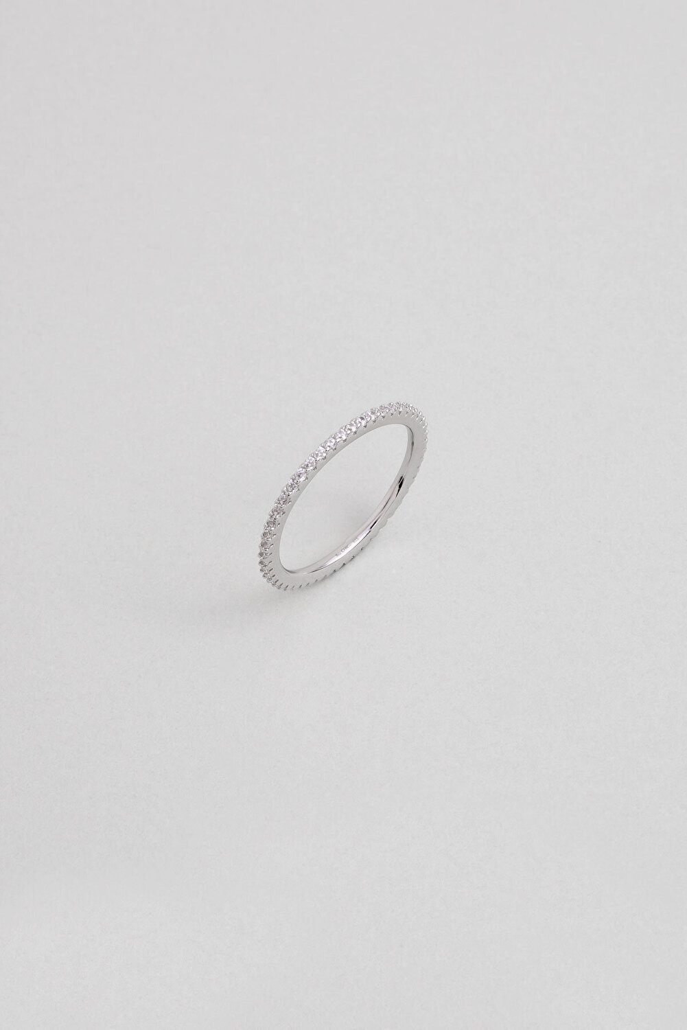 So CHIC... Silberring Weißer Stein 18K Weißgoldring