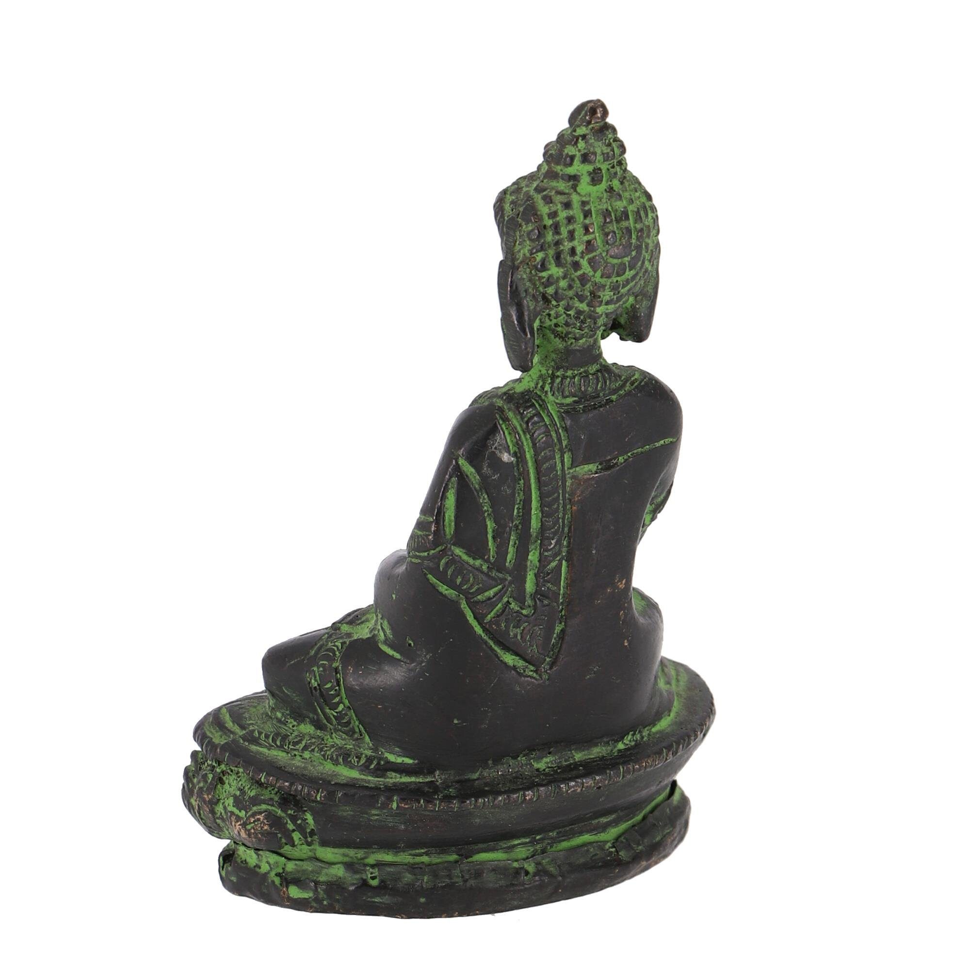 Guru-Shop Buddhafigur Buddha Statue cm.. Akshobaya aus Messing Buddha 8