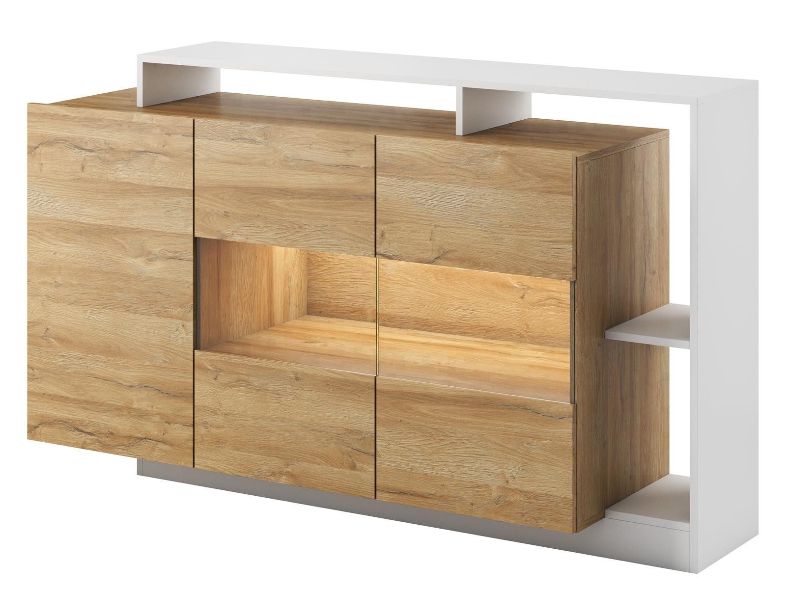 Compleo Kommode 3-türig, Griffloses System, Modern design, Breite: 150 cm (MONIAS)