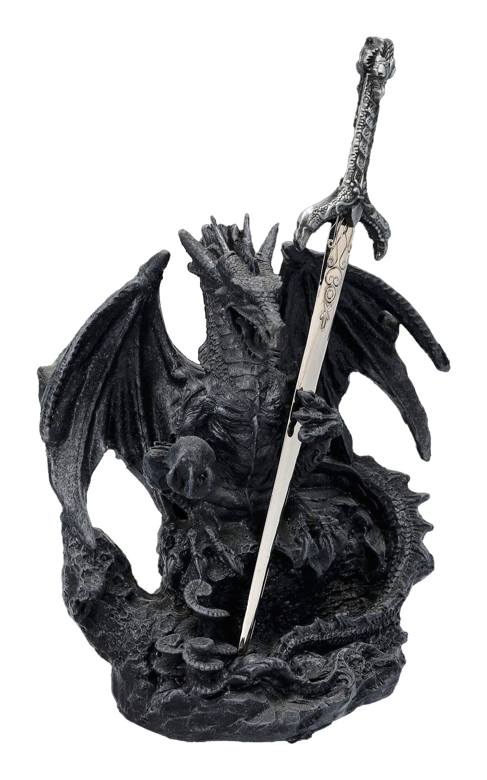 Figuren Shop GmbH Brieföffner Drachen Brieföffner - Precious Sword II - Fantasy Dekoration