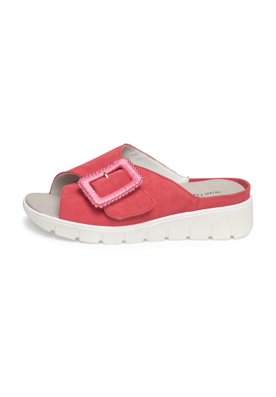 vitaform Damen Pantoletten Veloursleder Pantolette