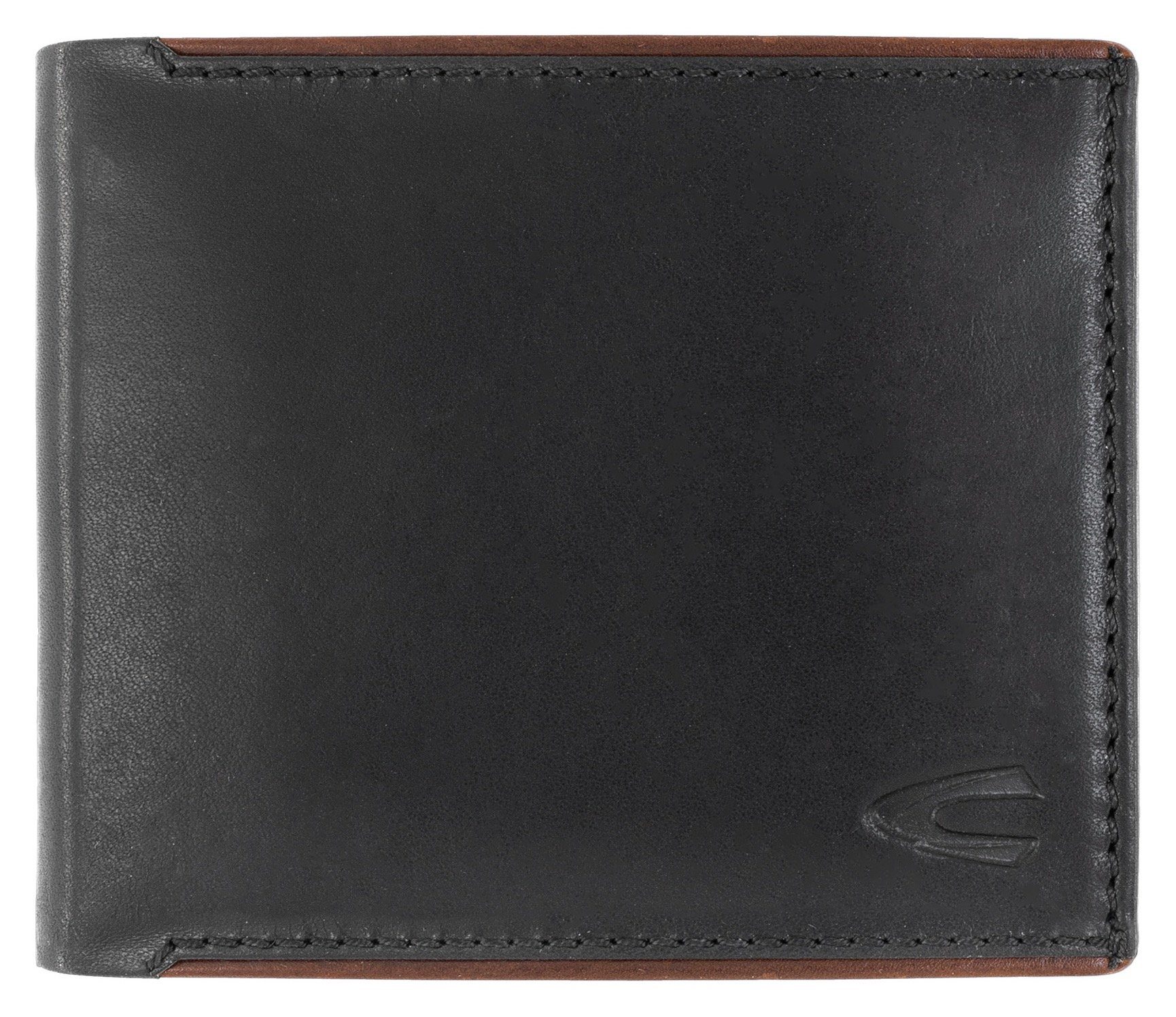 im Geldbörse Design wallet, schwarz schlichten camel CRUISE Horizontal active