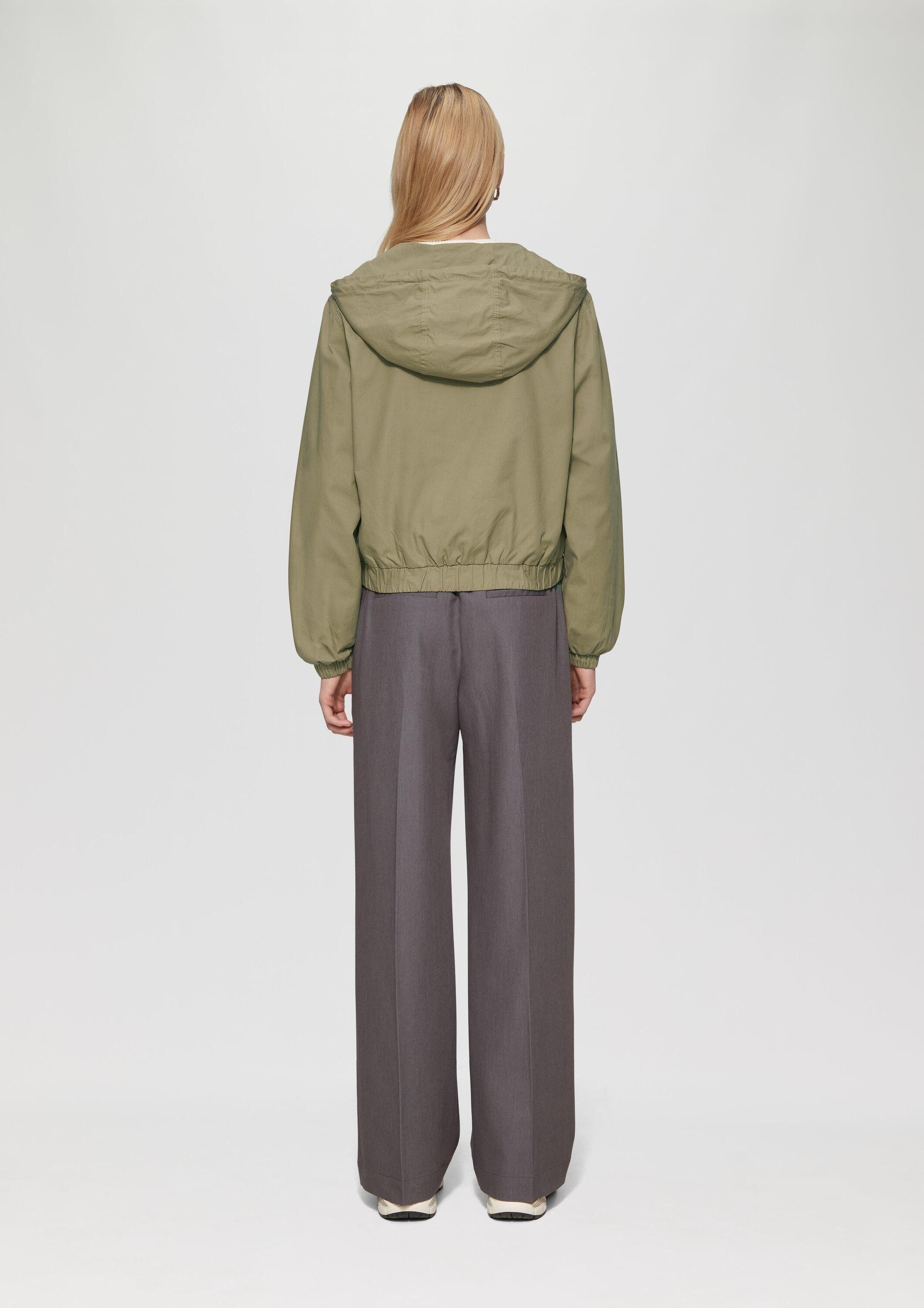 QS Funktionsjacke Outdoor-Jacke Blouson aus Baumwolle mit Kapuze