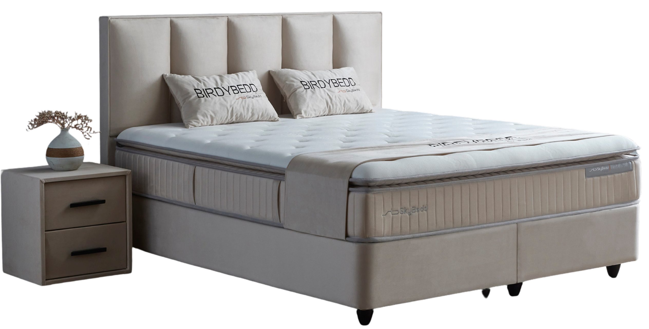 Villa Möbel Boxspringbett BIRDY (Bett Set, günstig online kaufen