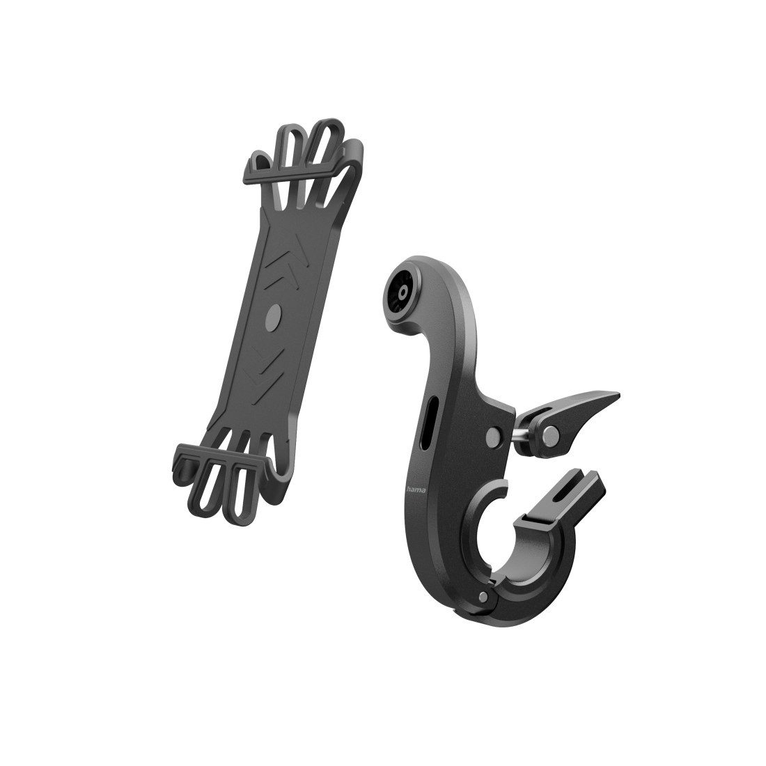Hama Smartphone-Halterung Handyhalterung für E-Bike, Silikon, stabiler Halt, drehbar, universal, (bis 6 Zoll, für Displaygröße 7-8 x 15-17 cm, einfache Montage, rutschfest, schmal)