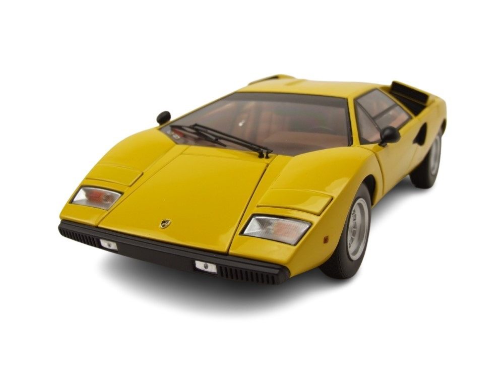 Kyosho Modellauto Lamborghini Countach LP 400 gelb, Maßstab 1:18