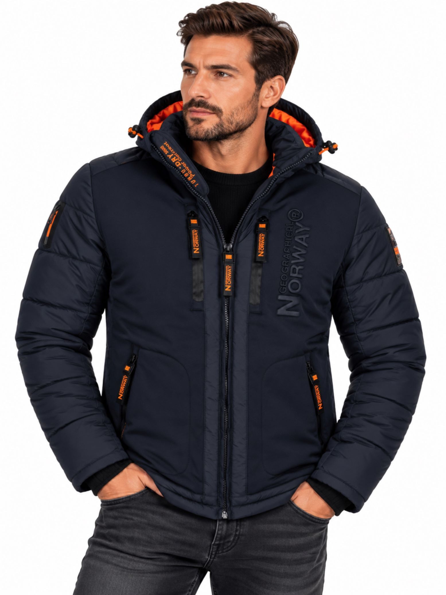 Geographical Norway Winterjacke Winter Jacke Parka Steppjacke Kapuzenjacke Outdoorjacke Warm gesteppt