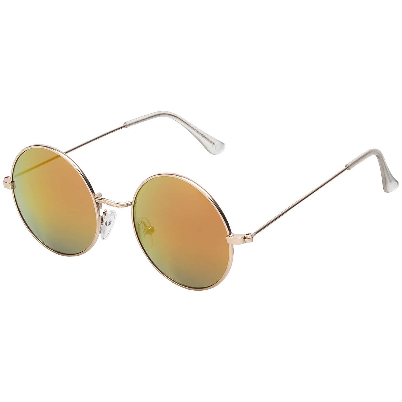 Retrosonnenbrille Rund Form Verspiegelt Damen Herren Sonnenbrille