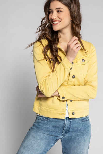 Gina Laura Jackenblazer »Sweat-Jeansjacke Teilungsnähte Hemdkragen«