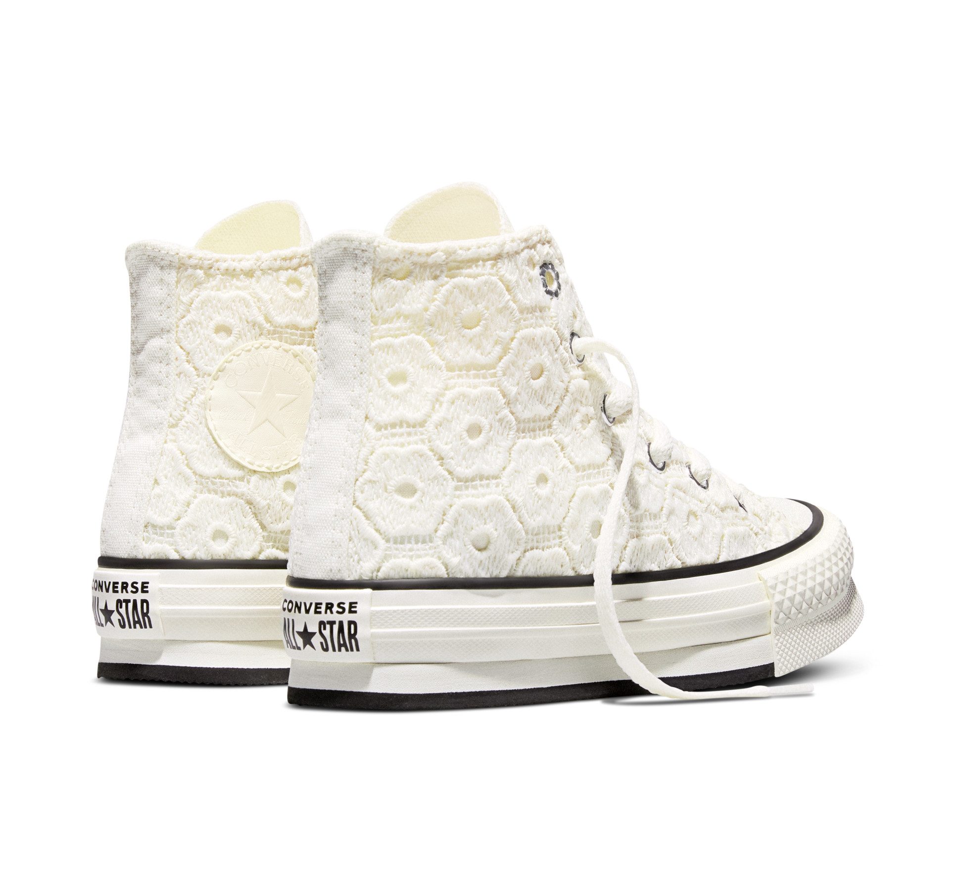 Converse CHUCK TAYLOR ALL STAR EVA LIFT PLATFORM FLORAL CROCHET Sneaker (für Kinder) für sportliche Aktivitäten, mit leicht profiliertem Laufsohlenprofil – Bild 5 von 5
