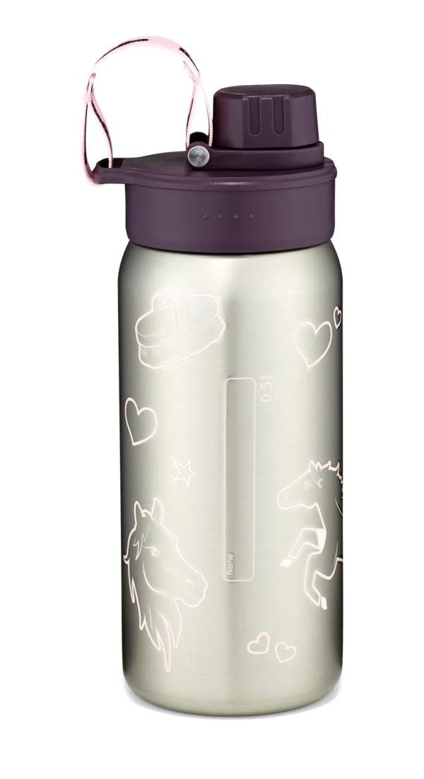 ergobag Trinkflasche Edelstahl Trinkflasche, auslaufsicher und kohlensäuregeeignet