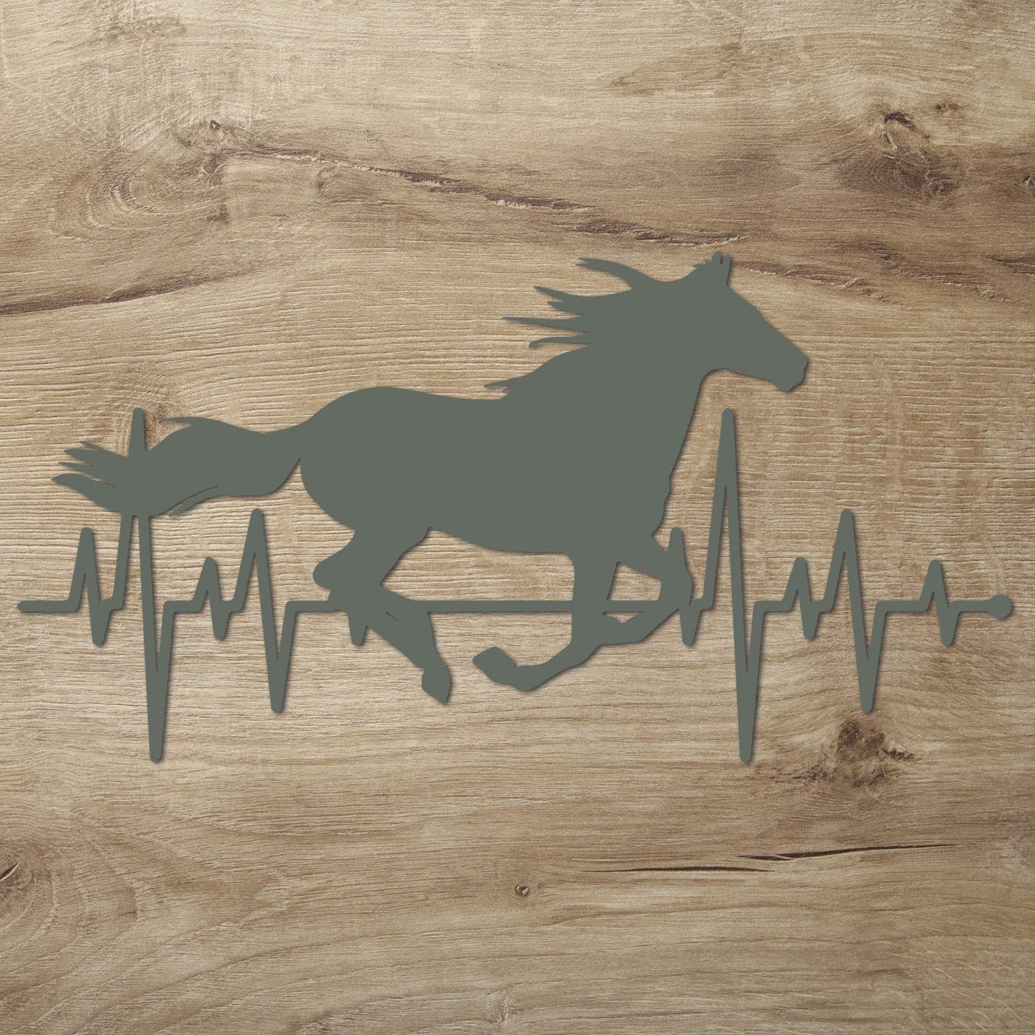 Namofactur 3D-Wandtattoo XXL Holz Wandtattoo Pferd EKG Wand Deko Kinder Pferdeliebhaber