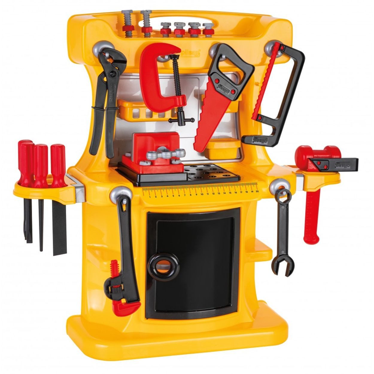 Pilsan Spielwerkzeug Kinderwerkbank Lux 03538, 50-teilig, Kinderwerkzeug, Hammer, Schrauben, Säge, Kunststoff
