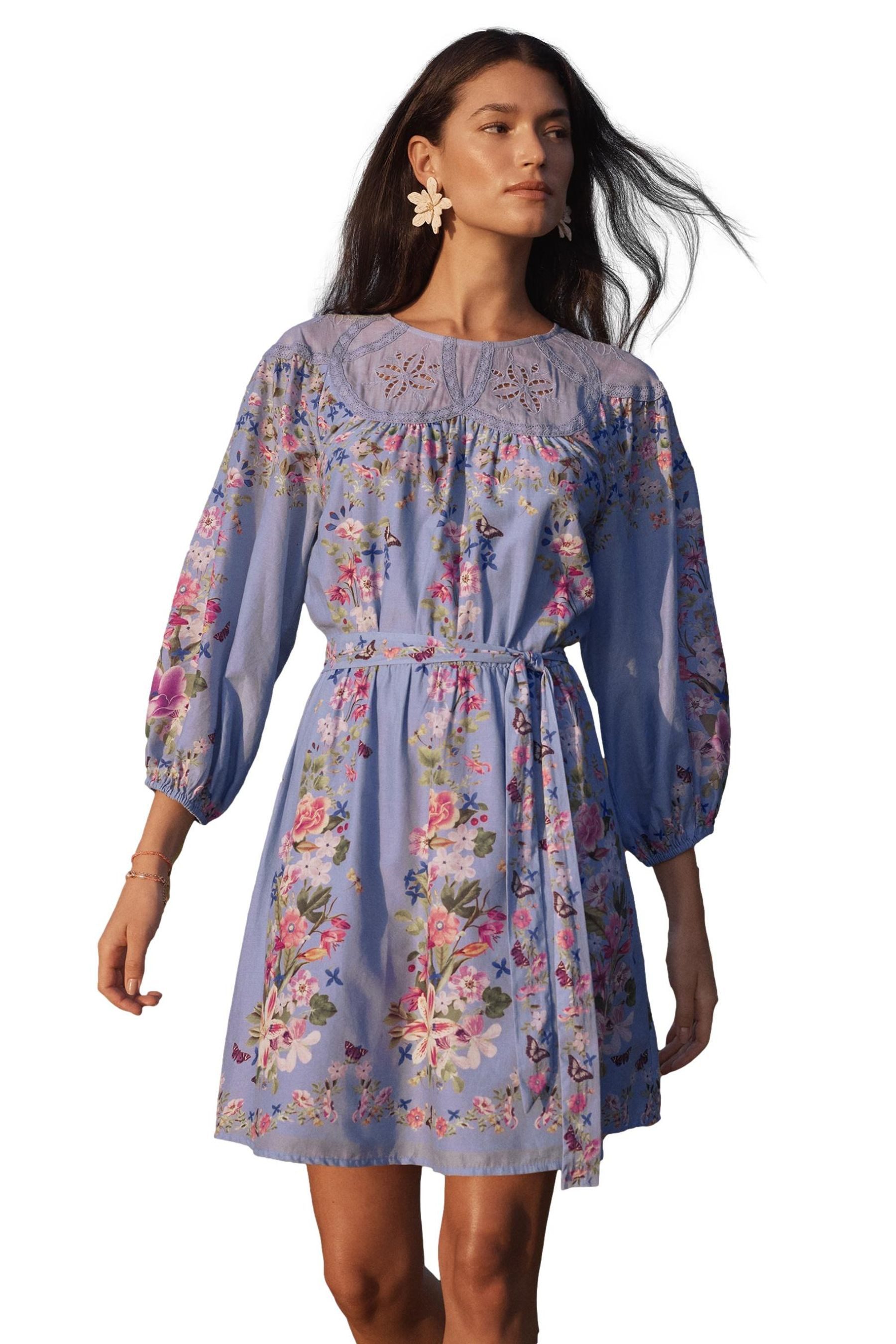 Love & Roses Minikleid Love & Roses Minikleid mit Spitzenbesatz, Regular (1-tlg)