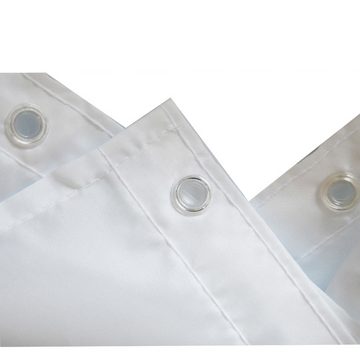 Ekershop Duschvorhang Textil Digitaldruck MALEDIVEN PIER für Duschstange Breite 240 cm (inkl. Ringe), Höhe 200 cm, wasserabweisend, waschbar, bügelbar