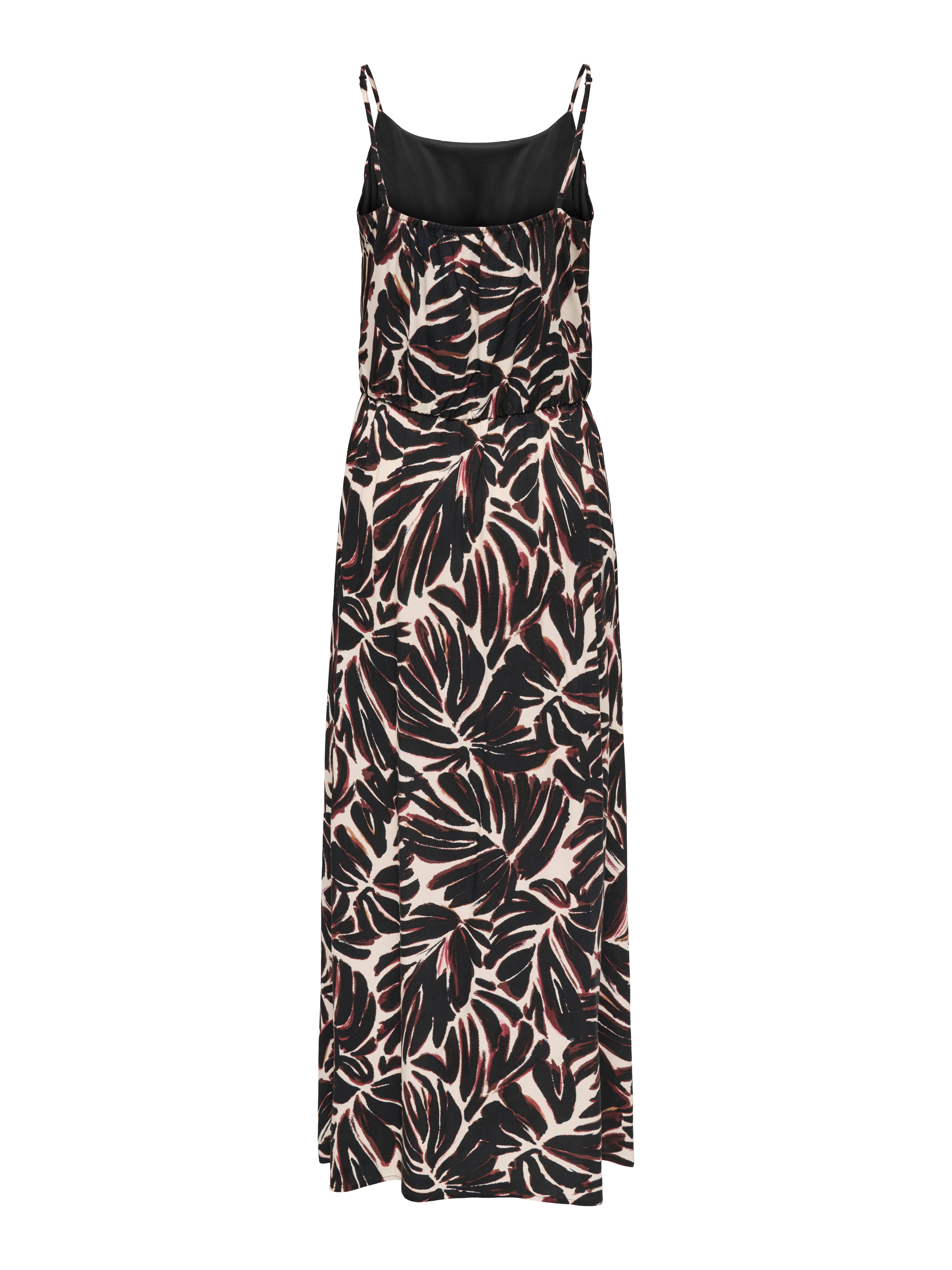 ONLY Maxikleid ONLNOVA LIFE VIS STRAP MAXI DRESS AOP Viskose, regular fit, Rundhals