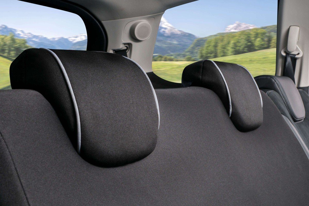 WALSER Autositzbezug ZIPP IT mit Doppelbank schwarz Autositzbezug Reißverschluss Polyester