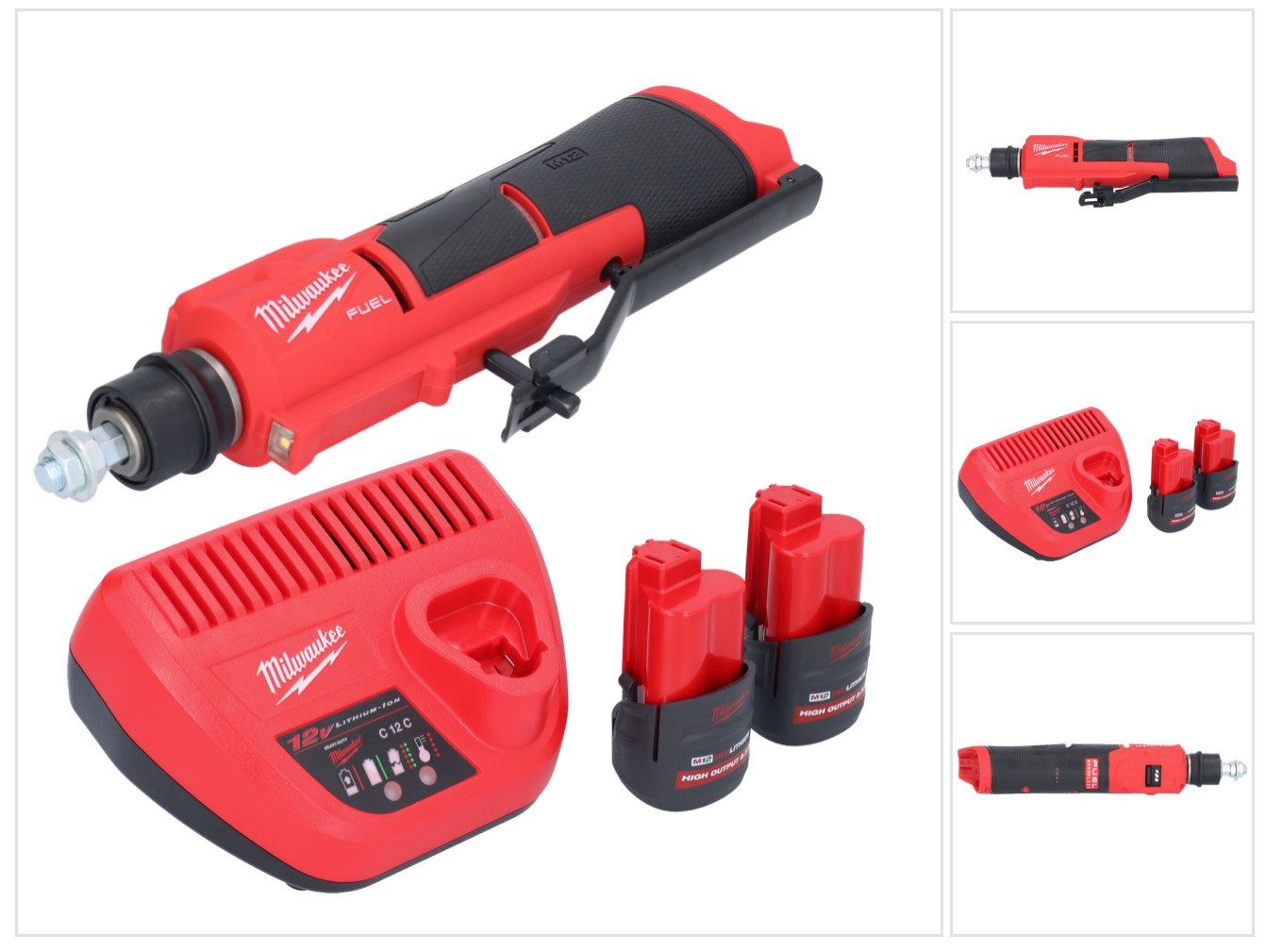 Milwaukee Akku-Geradschleifer M12 FTB-252 Akku Reifenaufrauer 12 V 7/16" Hex Brushless
