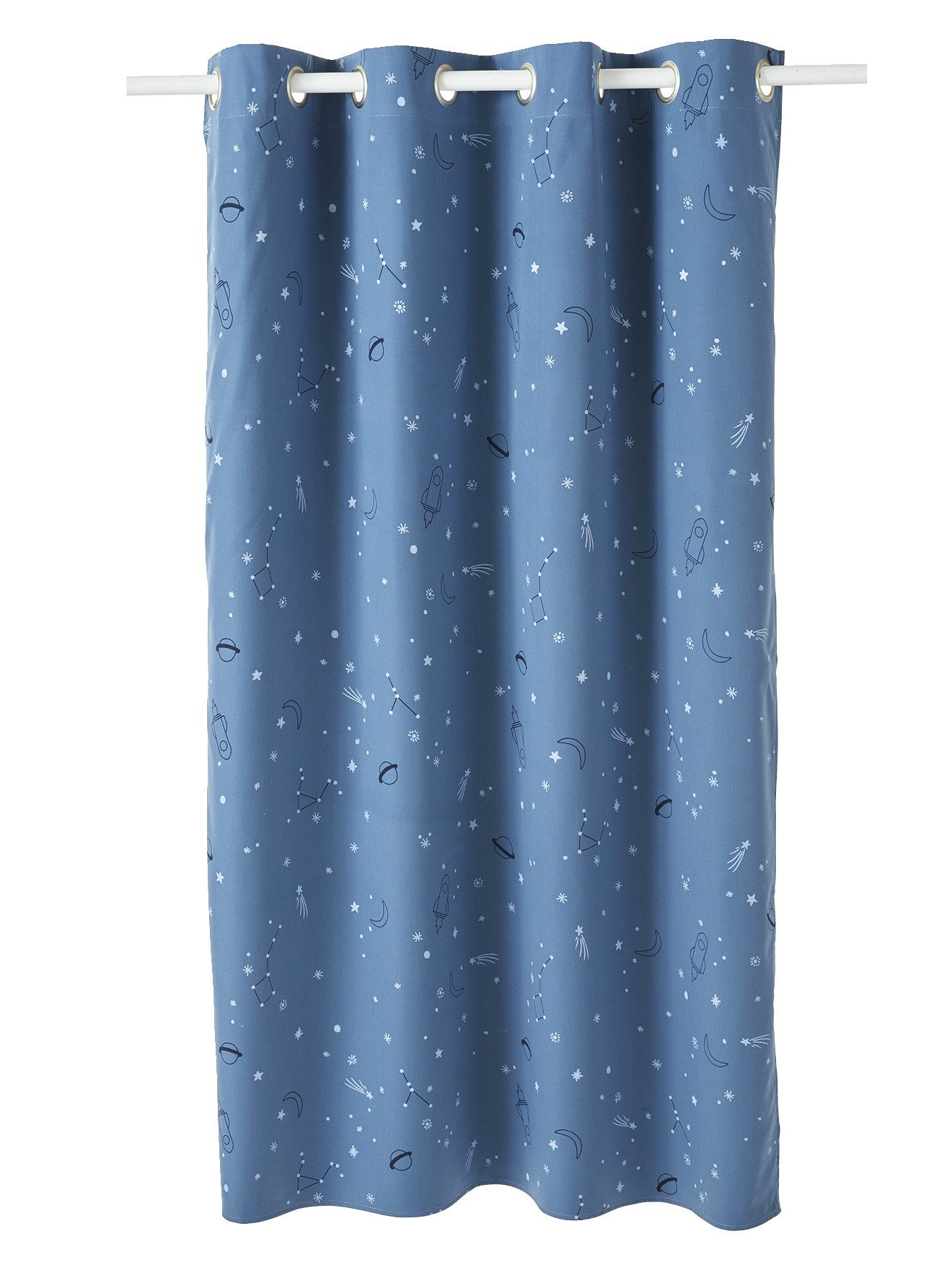 vertbaudet Vorhang Kinderzimmer Verdunkelungsvorhang PLANETEN, Polyester