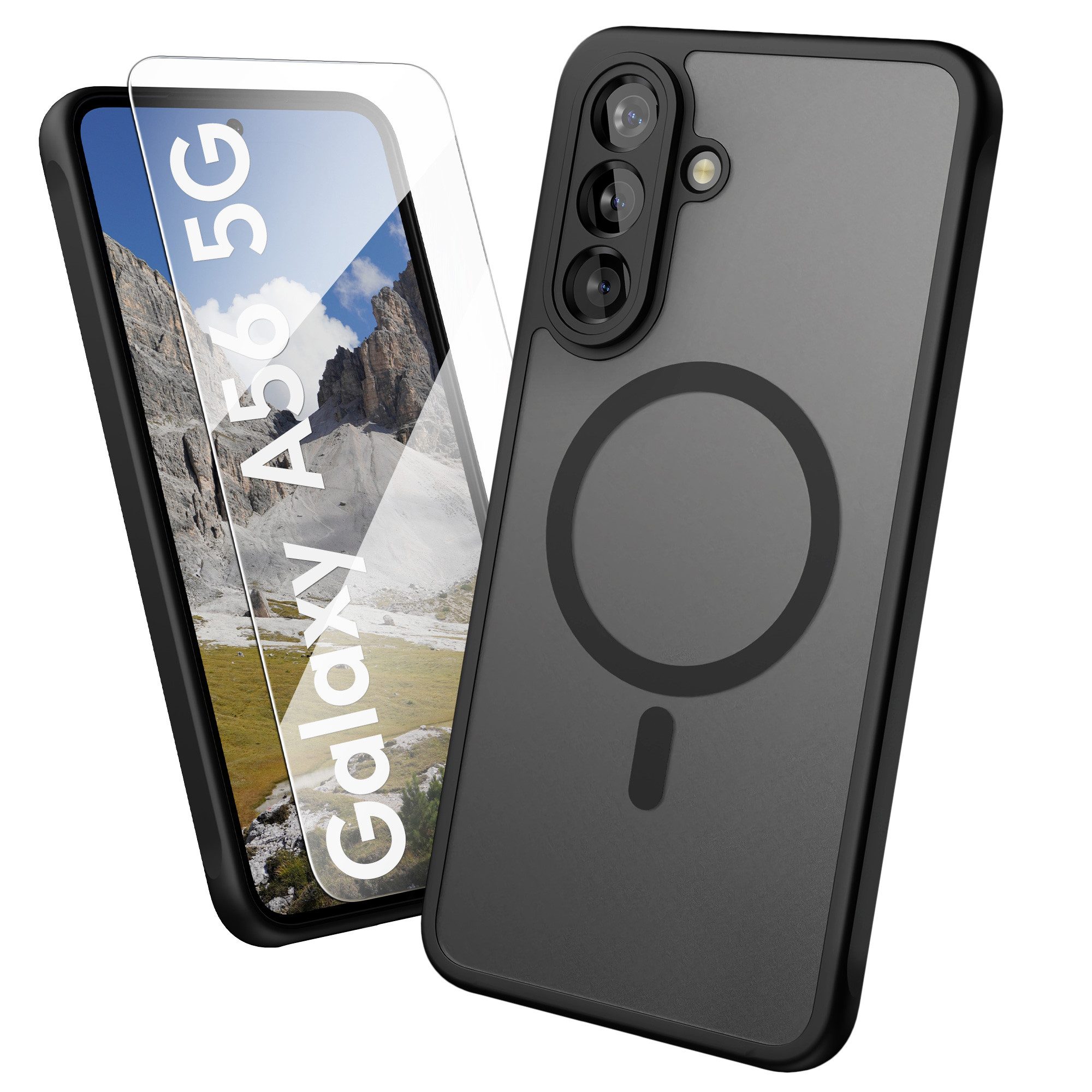 Oakshield Smartphone-Hülle Hülle für Samsung Galaxy A56 5G Handyhülle transparent, Schutzhülle stoßfest mit Kameraschutz - Case