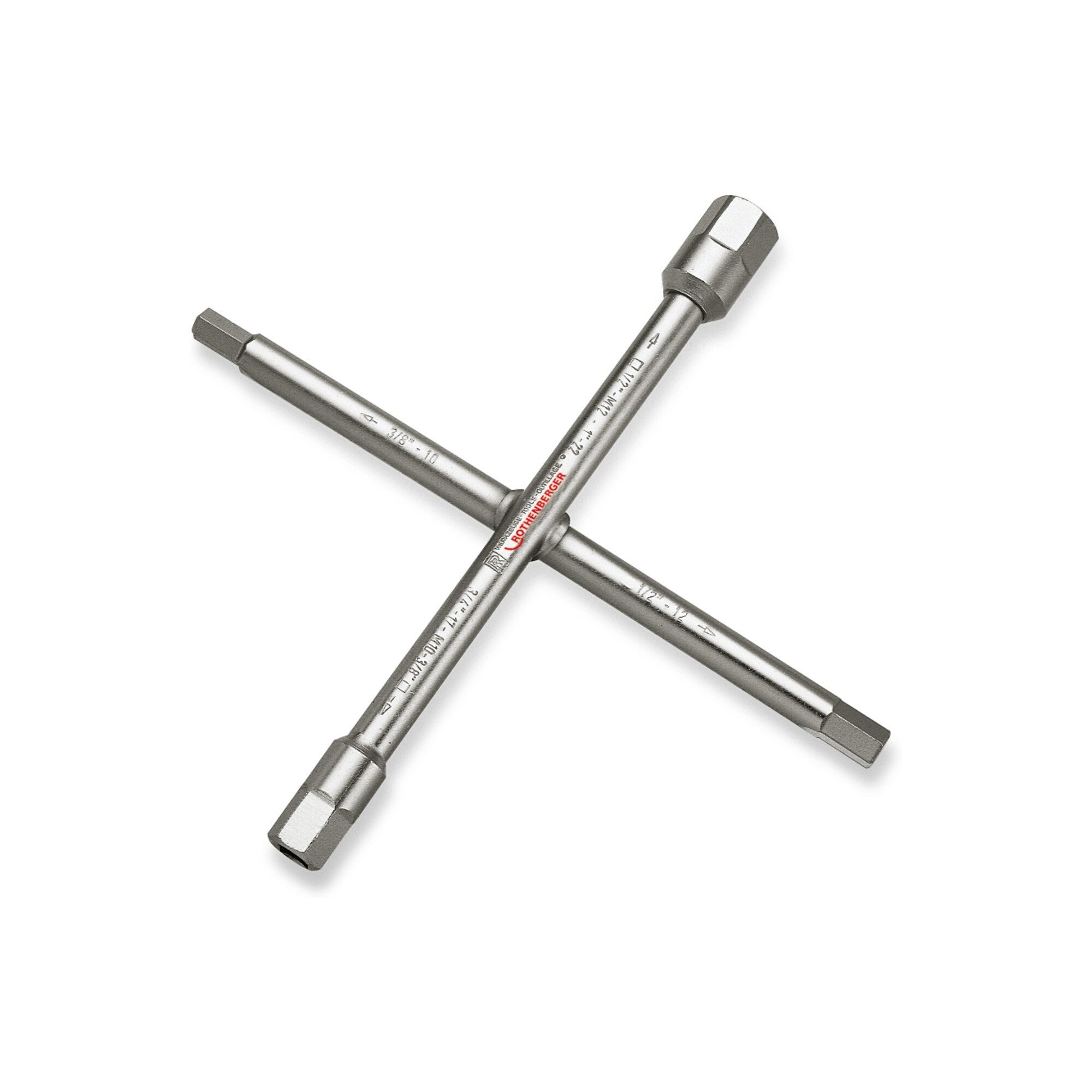 Rothenberger Kreuzschlüssel Rothenberger Sanitär-Kreuzschlüssel, 3/8-1", 10fach-Funktion