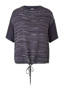 s.Oliver BLACK LABEL Kurzarmshirt T-Shirt mit Blusenfront