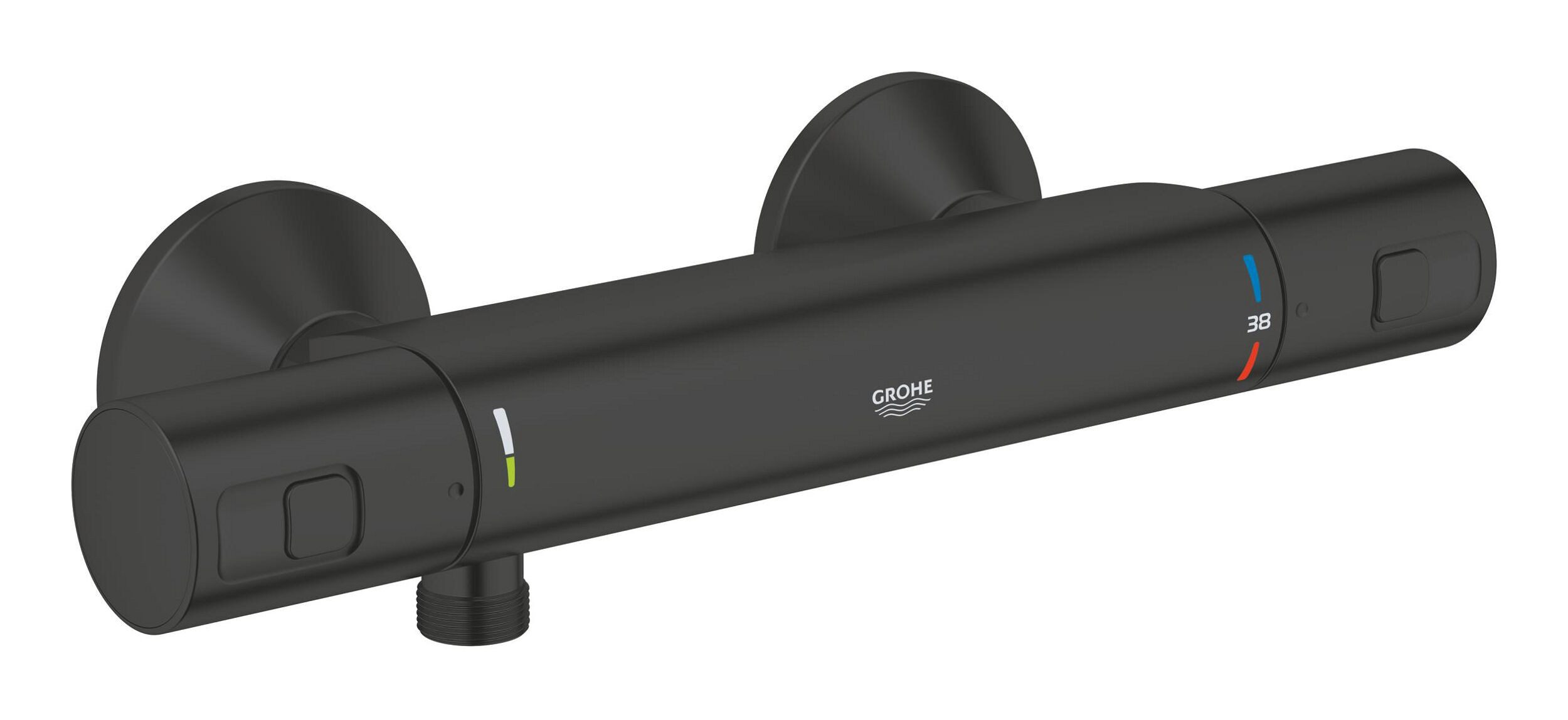 Grohe Badarmatur Precision Start Thermostat-Brausebatterie - Mattschwarz