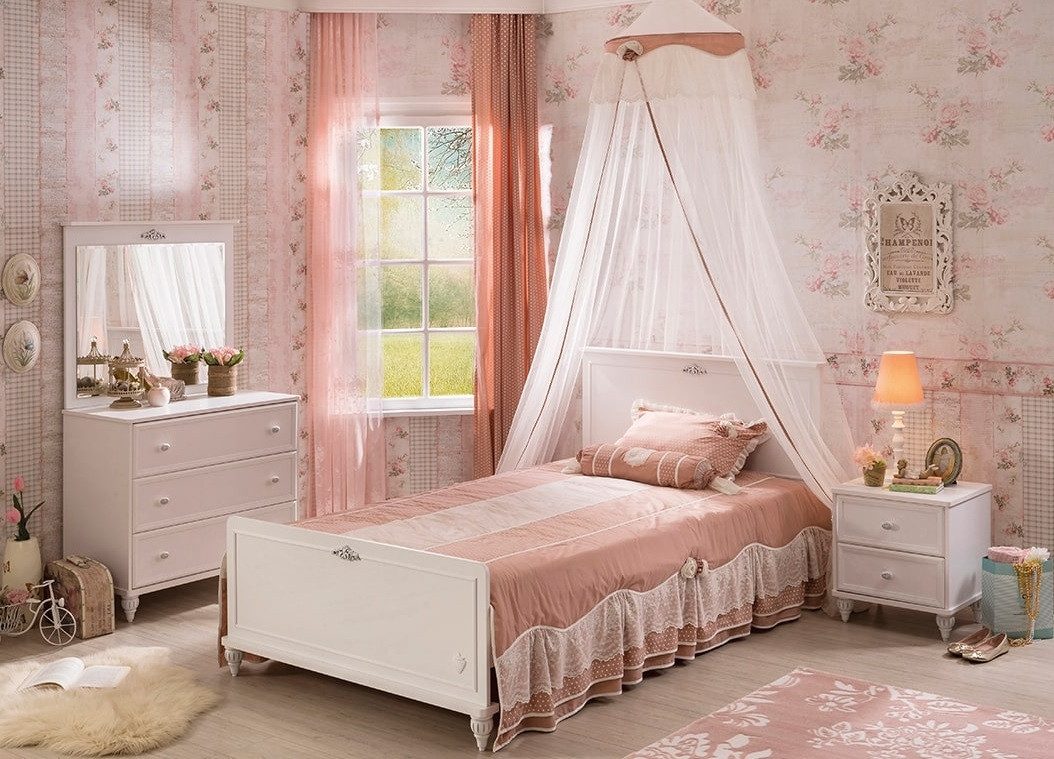 Möbel-Zeit Jugendzimmer-Set ROMANTICA Kinderzimmer, 4-tlg., (4-tlg)