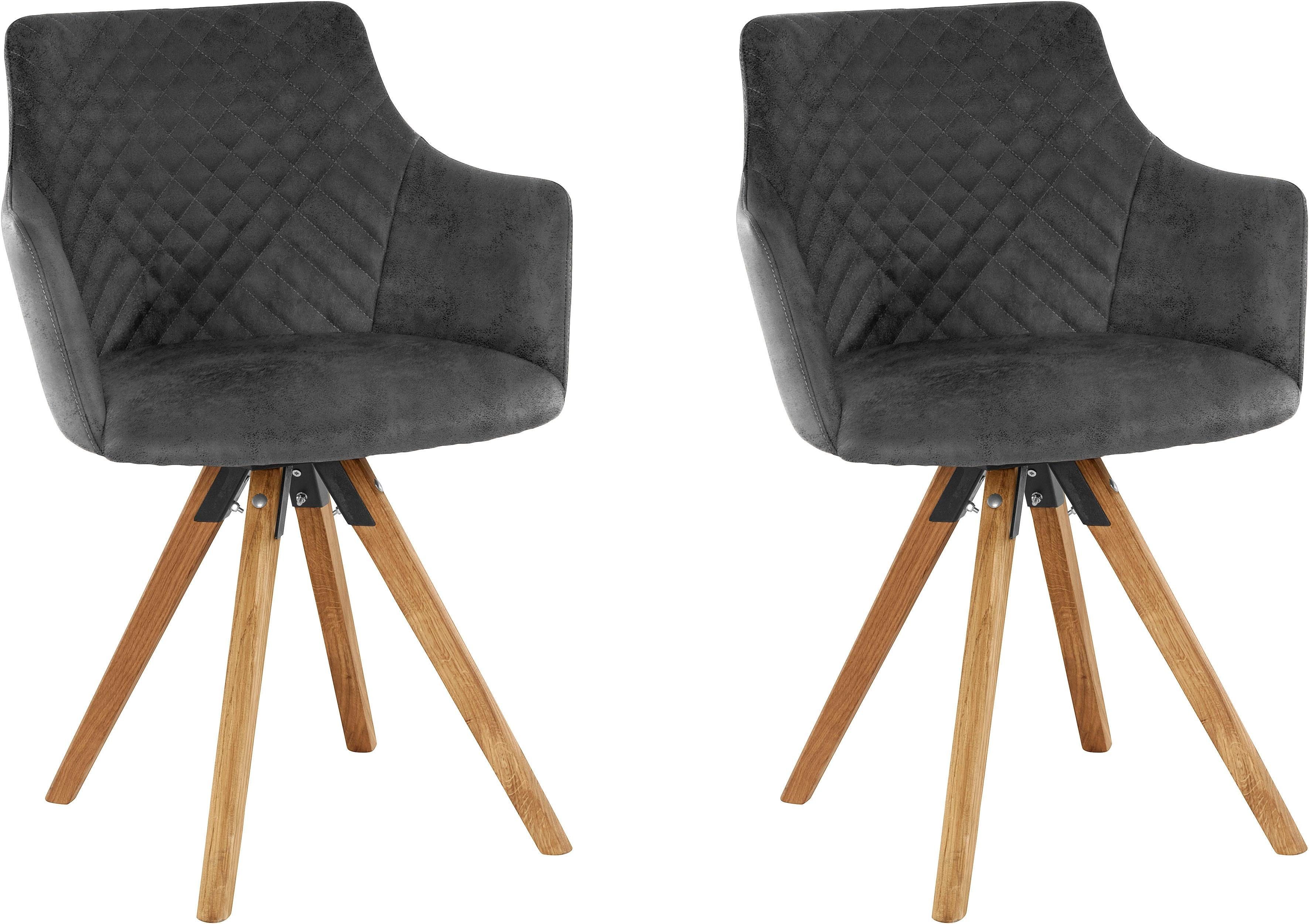 Home affaire Armlehnstuhl LISABON (Set, 2 St), mit Drehfunktion, Bezug aus strapazierfähiger Microfaser