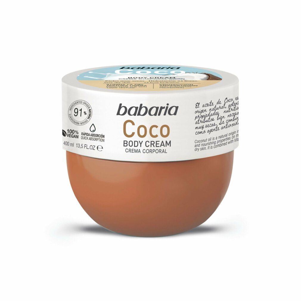 babaria Körperpflegemittel Babaria Crema Corporal Hidratante Coco 400ml