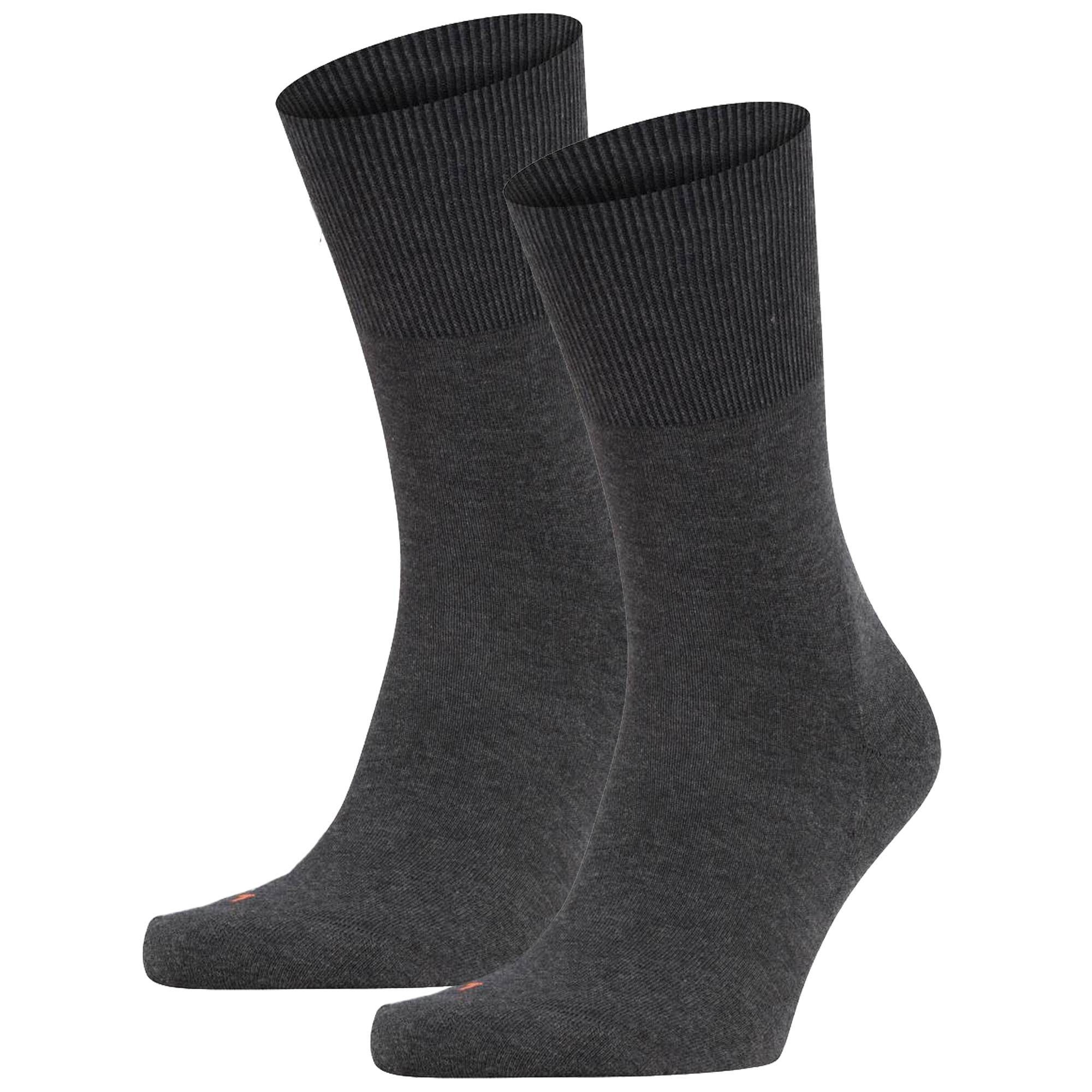 FALKE Sportsocken Unisex Sportsocken 2er Pack - Run, Freizeitsocken Dunkelgrau