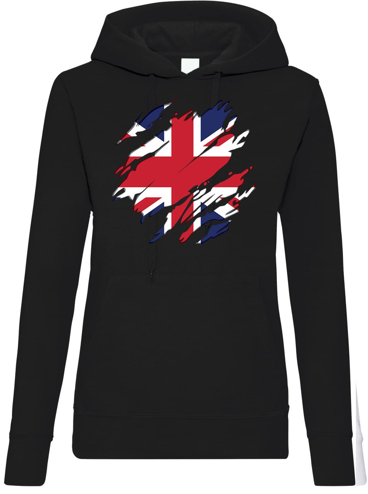 Youth Designz Kapuzenpullover England Bitain Damen Hoodie Pullover mit trendigem Frontprint