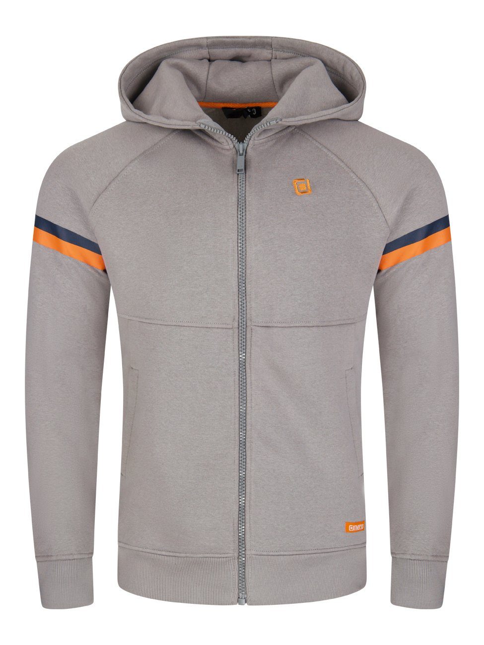 riverso Kapuzensweatjacke Herren Sweatjacke RIVMilo Regular Fit Hoodie mit Kängurutasche Frost Grey