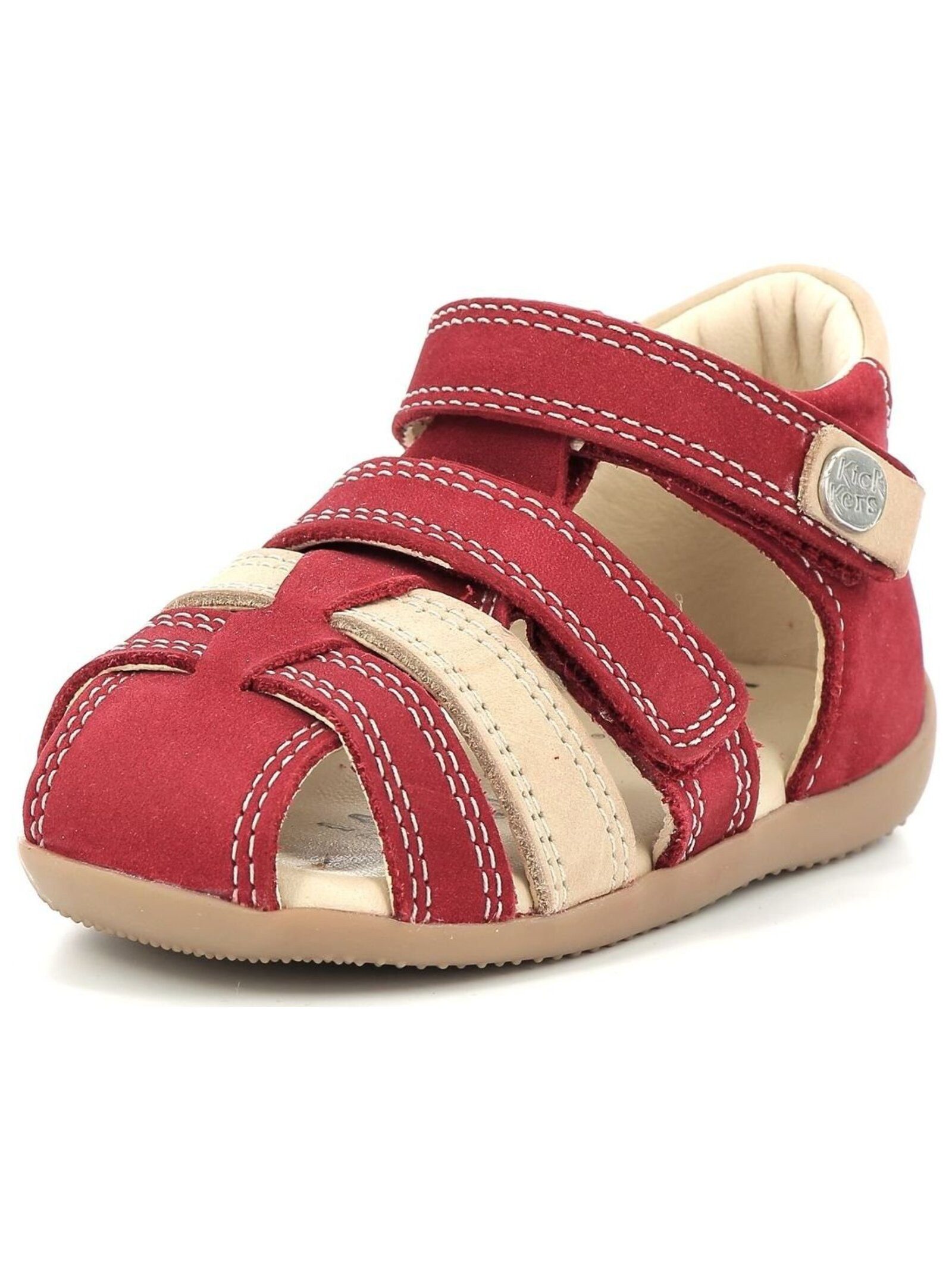 Kickers Halbschuhe Nubukleder . Klettschuh