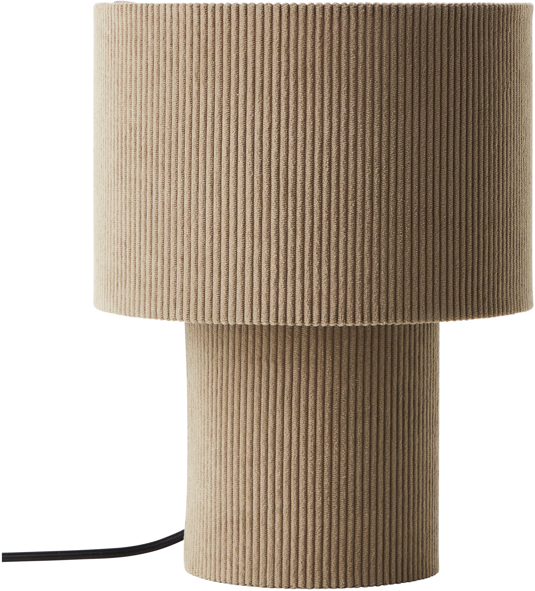 LeGer Home by Lena Gercke Tischleuchte Kathleen Cordleuchte, ohne Leuchtmittel, Cordstoff, H 30 cm, Ø 23 cm, E27, Cord, Stoffleuchte, Tischlampe – Bild 2 von 5
