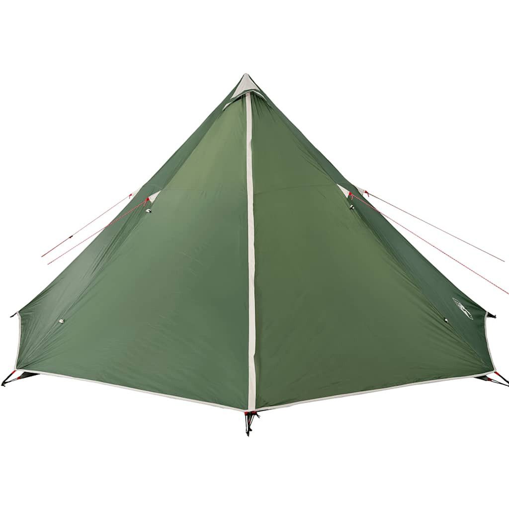 vidaXL Tipi-Zelt Tipi-Familienzelt 8 Personen Grün Wasserdicht, Personen: 8 (1 tlg)