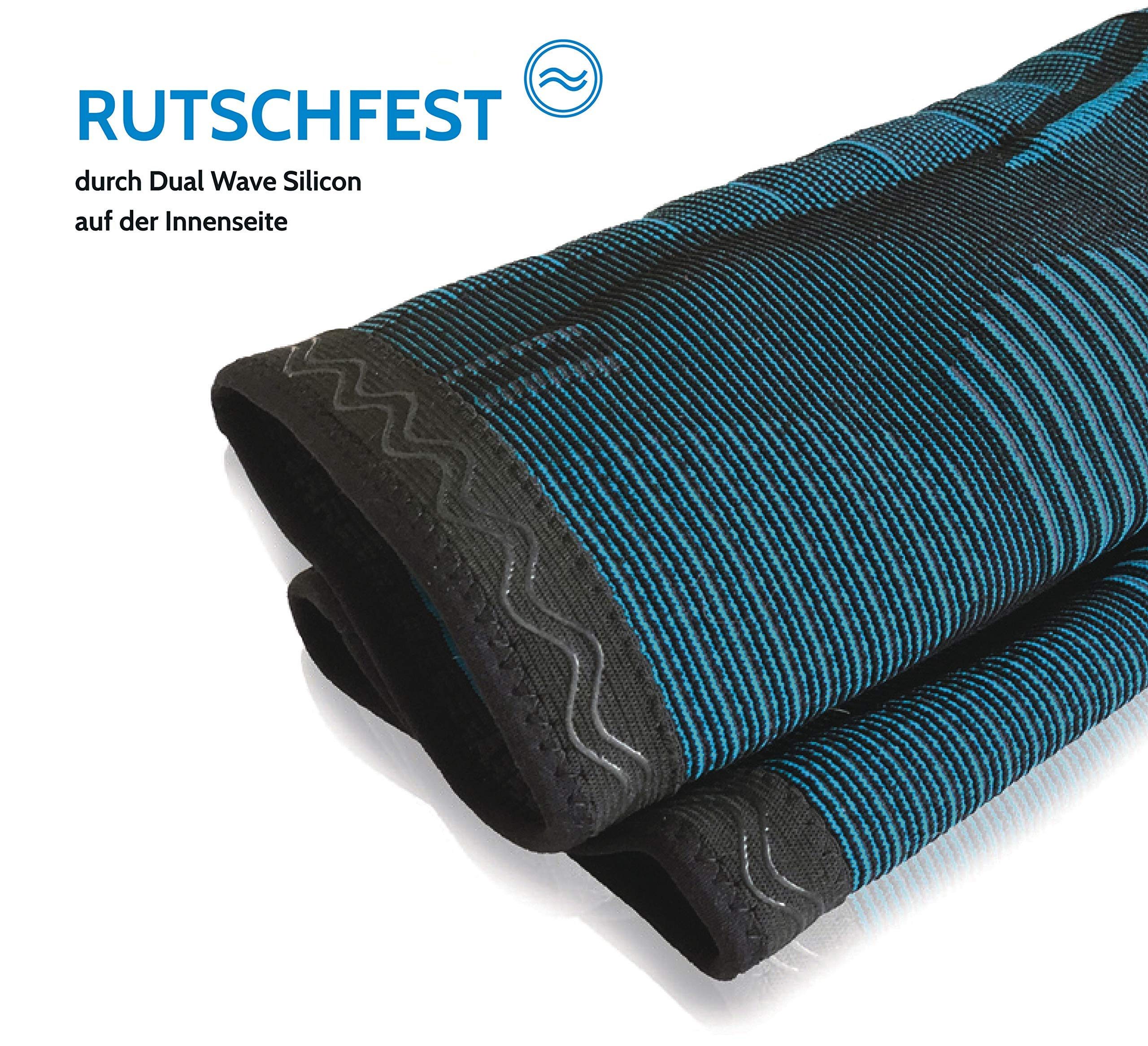 AGILE NOW Kniebandage Hochwertige Kniebandage Herren & Damen (Paar) (Elastische Kniestütze für Sport & Fitness, Knie Bandage Paar, Blau XXL), Atmungsaktiv & Rutschfest, Kniebandagen (Paar)