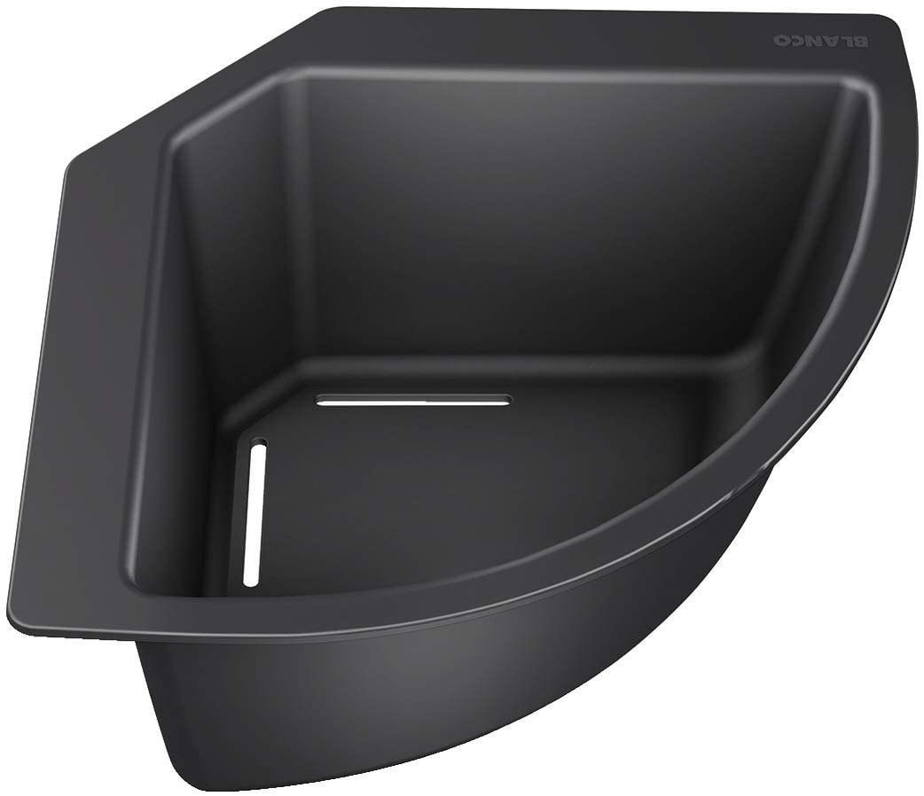 Blanco Schale Eckschale für Lebensmittel und Geschirr, Schwarz (235866)