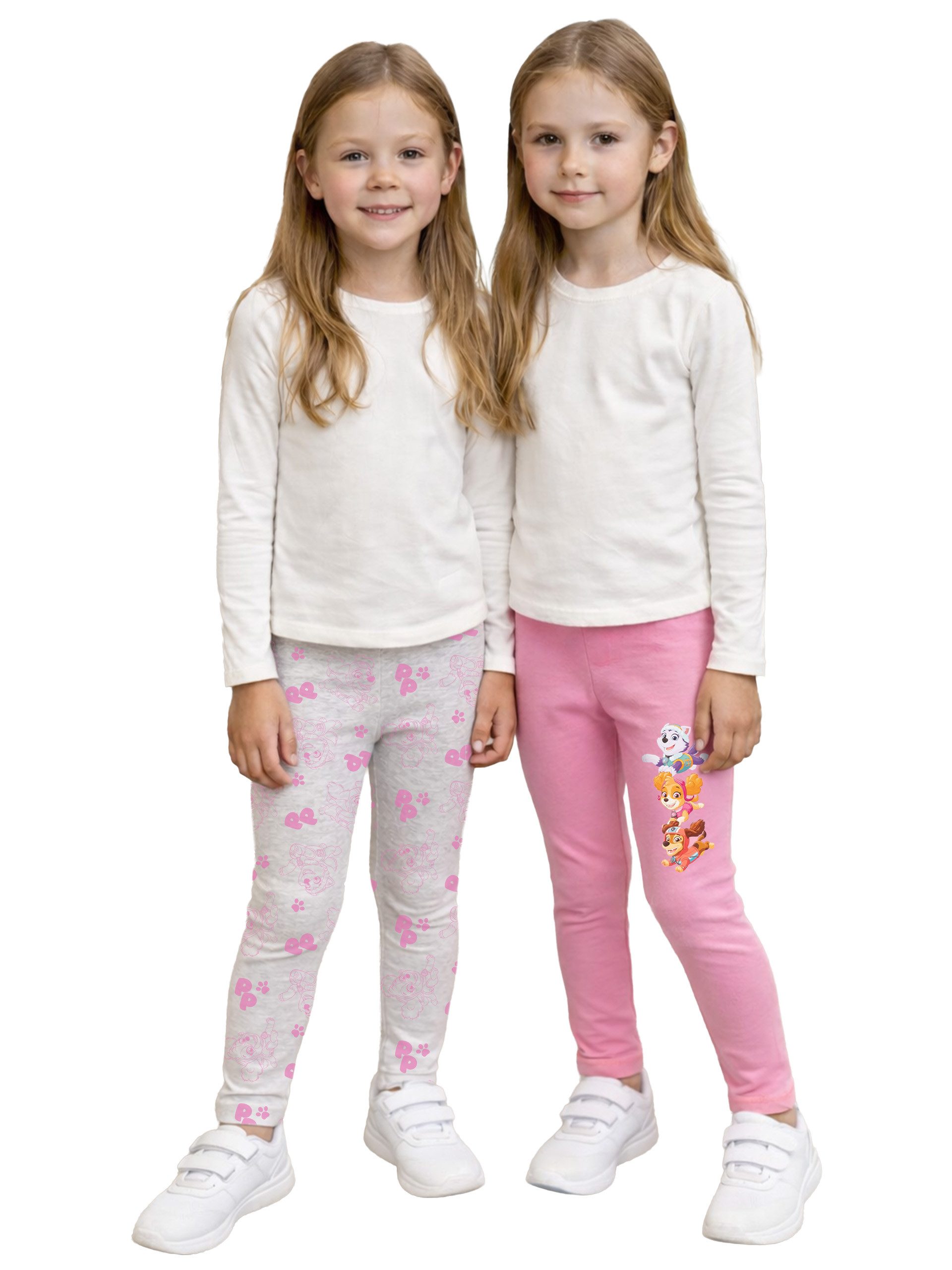 United Labels® Leggings Paw Patrol Leggings Leggins Hose Mädchenhose Sporthose (2er Pack)