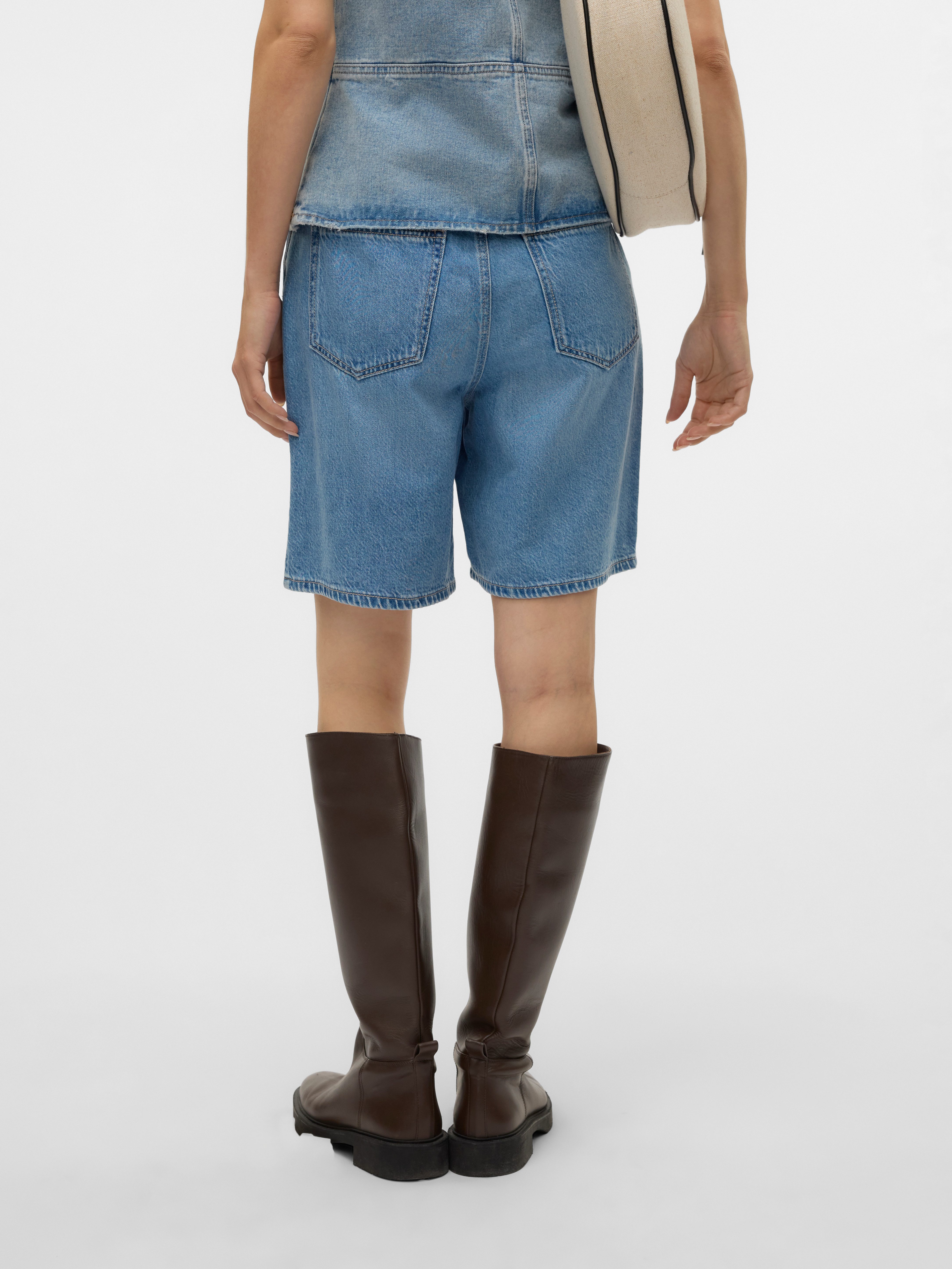 Vero Moda Jeansbermudas VMVILLA MR BERMUDA DNM SHORTS MIX Baumwollmischung, günstig online kaufen
