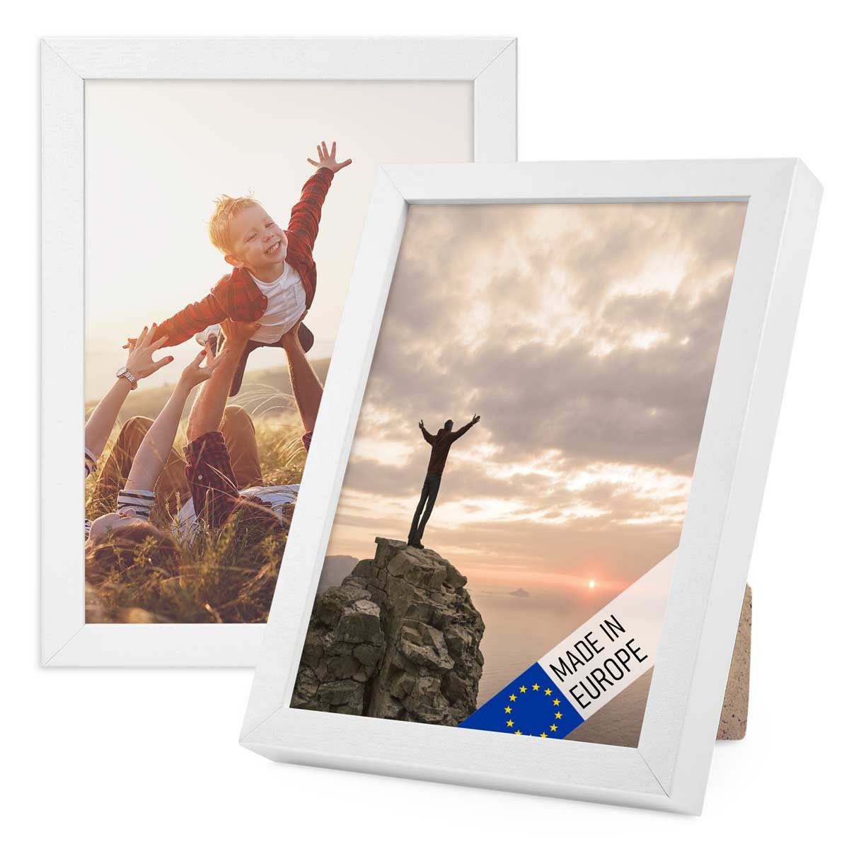 PHOTOLINI Bilderrahmen 2er Set Massivholz-Rahmen Modern günstig online kaufen